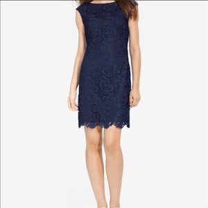 Ralph Lauren Lace Evening Dress, Sz 6, Navy